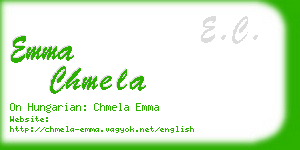 emma chmela business card
